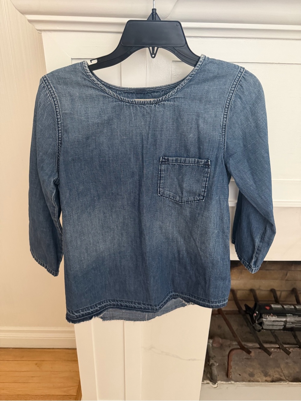 Madewell Washed Denim Pullover Tunic - Blue